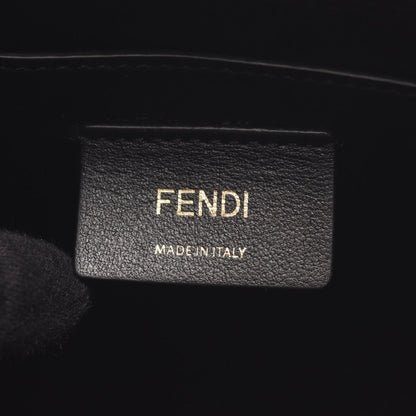 Fendi Handbag Shopping Bag Small Light Pink Black Leather Pack — view 4