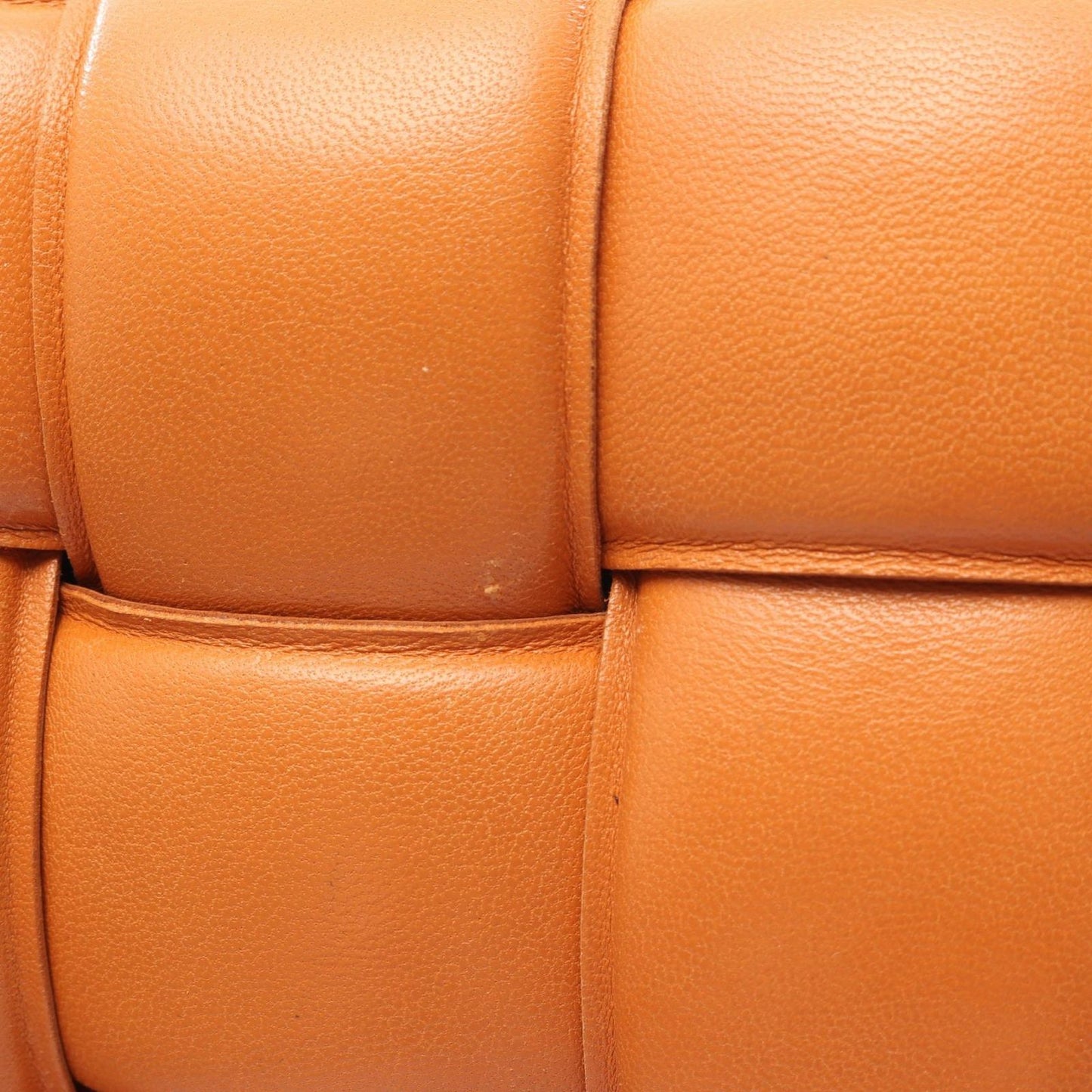 Bottega Veneta Shoulder Bag Padette Cassette Intrecciato Orange Leather Padet — view 7