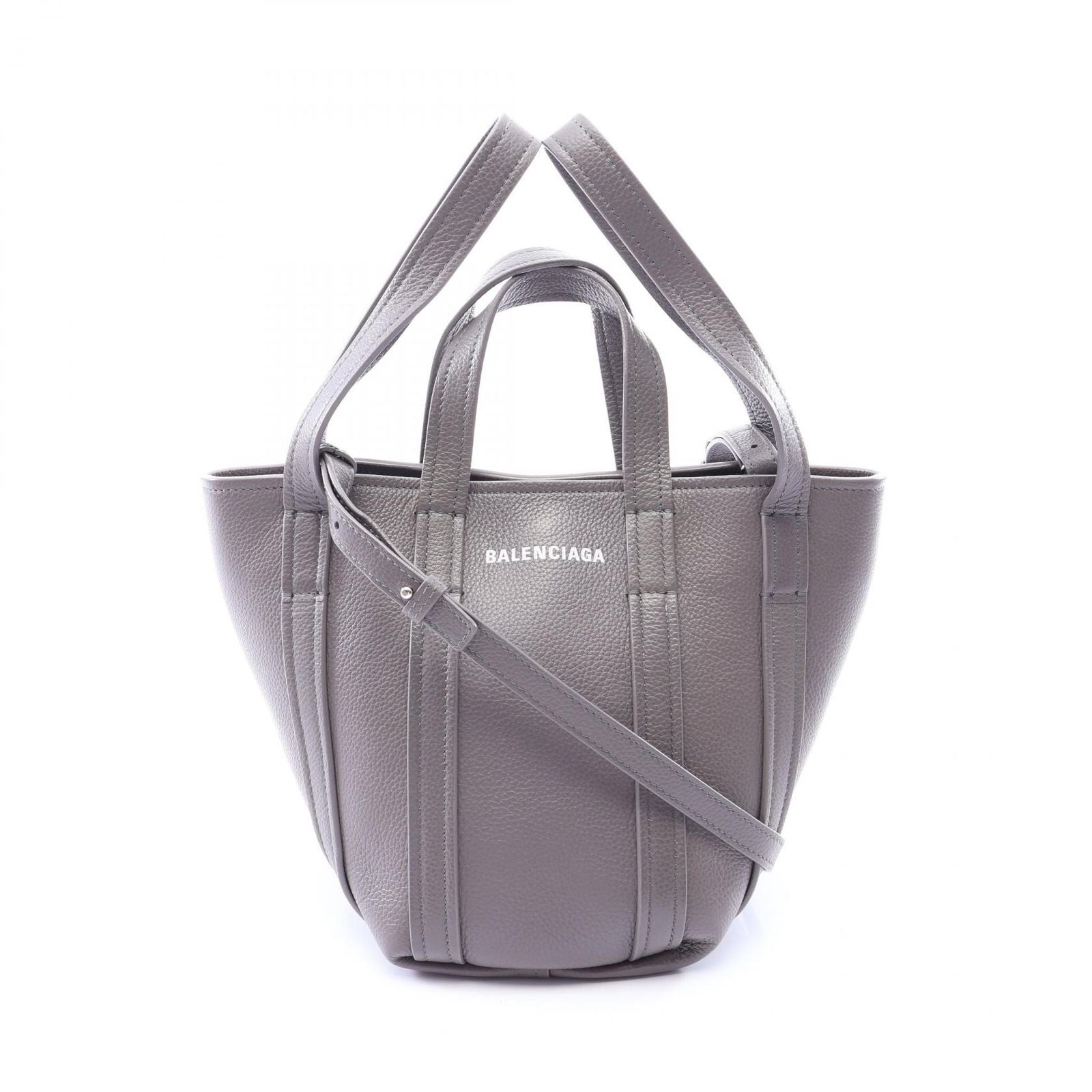 Balenciaga Handbag Everyday XS North South 2-Way Gray Leather