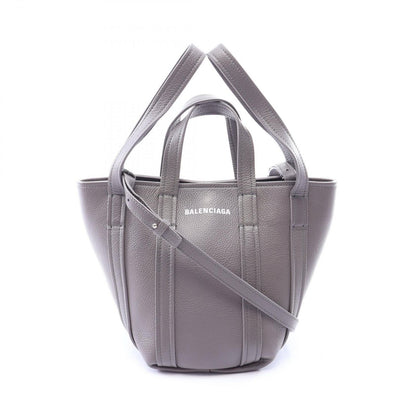 Balenciaga Handbag Everyday XS North South 2-Way Gray Leather