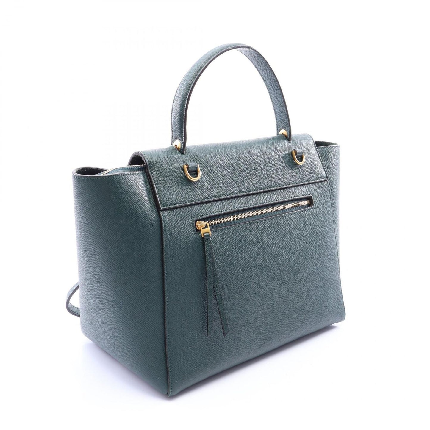 Celine Belt Bag Mini 2-Way Dark Green Leather — view 2