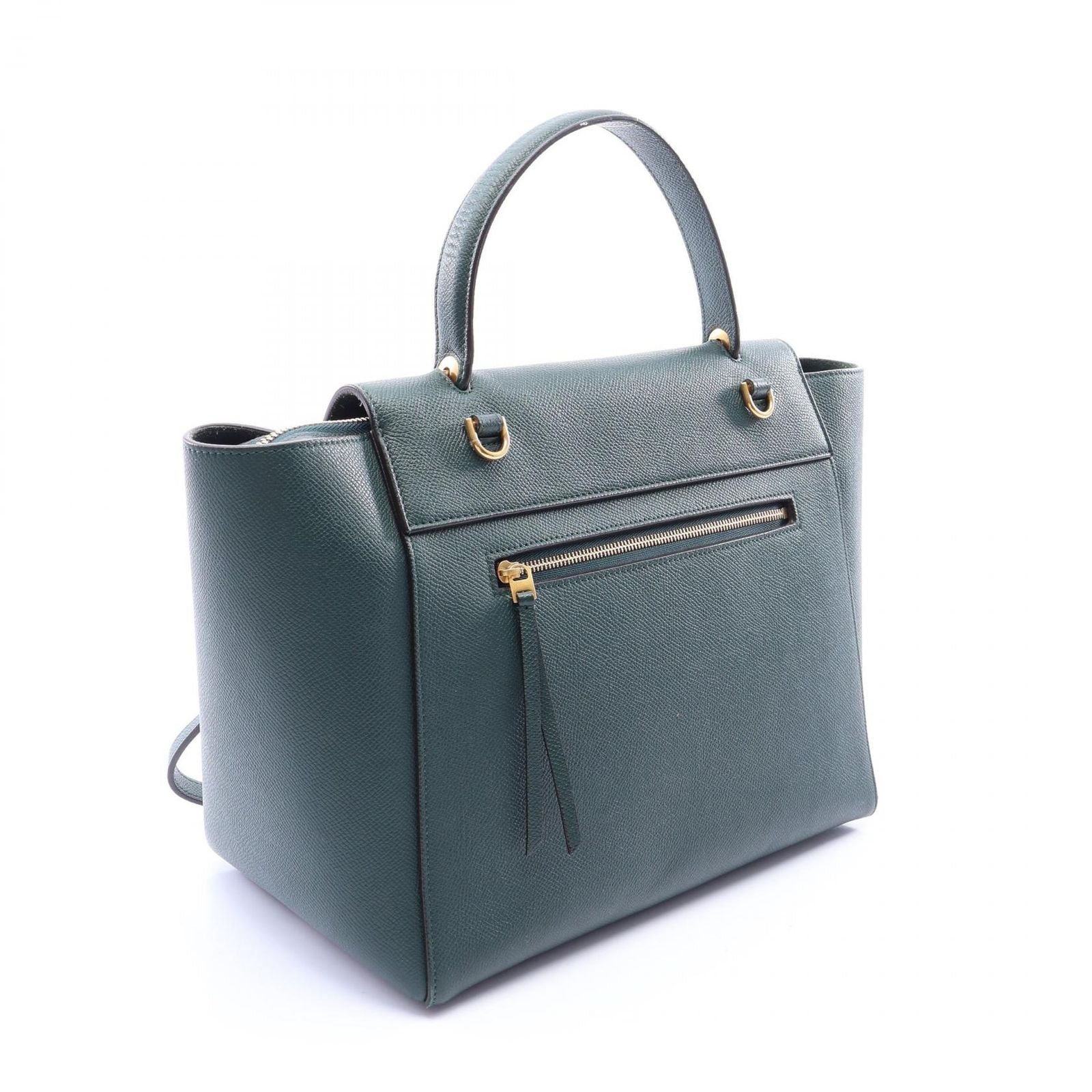 Celine Belt Bag Mini 2-Way Dark Green Leather — view 2