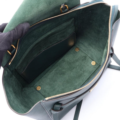 Celine Belt Bag Mini 2-Way Dark Green Leather — view 3