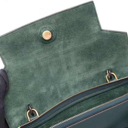 Celine Belt Bag Mini 2-Way Dark Green Leather — view 6