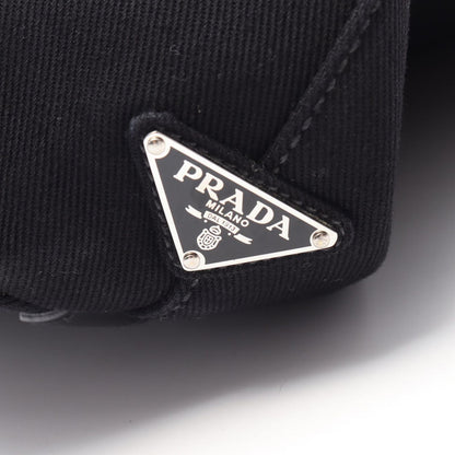 Prada Tote Bag Canapa Drill Black Canvas 2-Way Medium — view 5