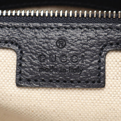 Gucci Shoulder Bag GG Supreme Navy Black Leather Ophidia Small Cross — view 4