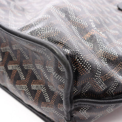 Goyard Tote Anjou Mini Pouch Reversible Black Brown White Leather — view 8