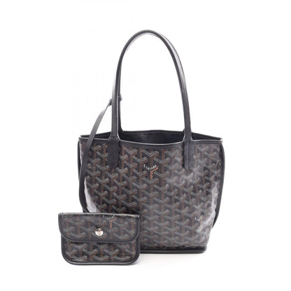 Goyard Tote Anjou Mini Pouch Reversible Black Brown White Leather