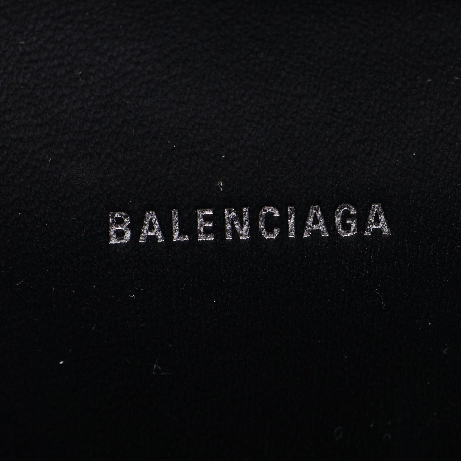 Balenciaga Handbag Hourglass XS Croco Embossed 2-Way Silver Leather — view 4