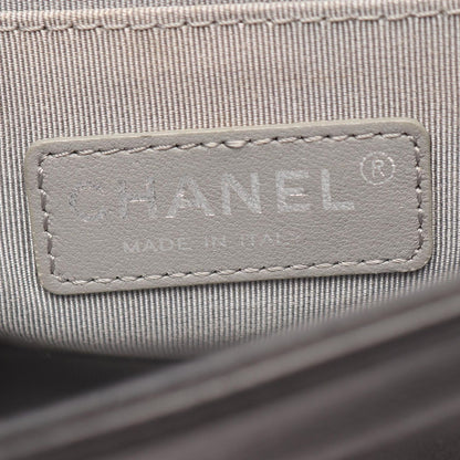 Chanel Shoulder Bag Boy Small Black Leather Chain — view 4