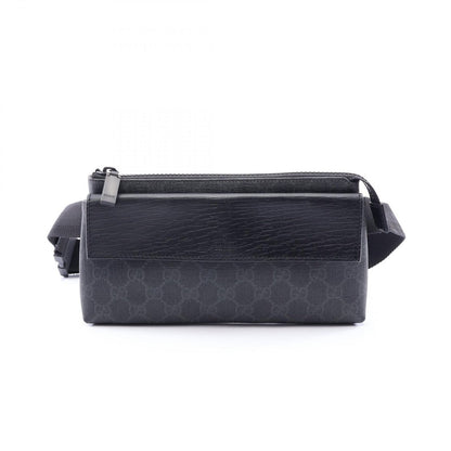 Gucci Waist Bag GG Supreme Black Gray Leather