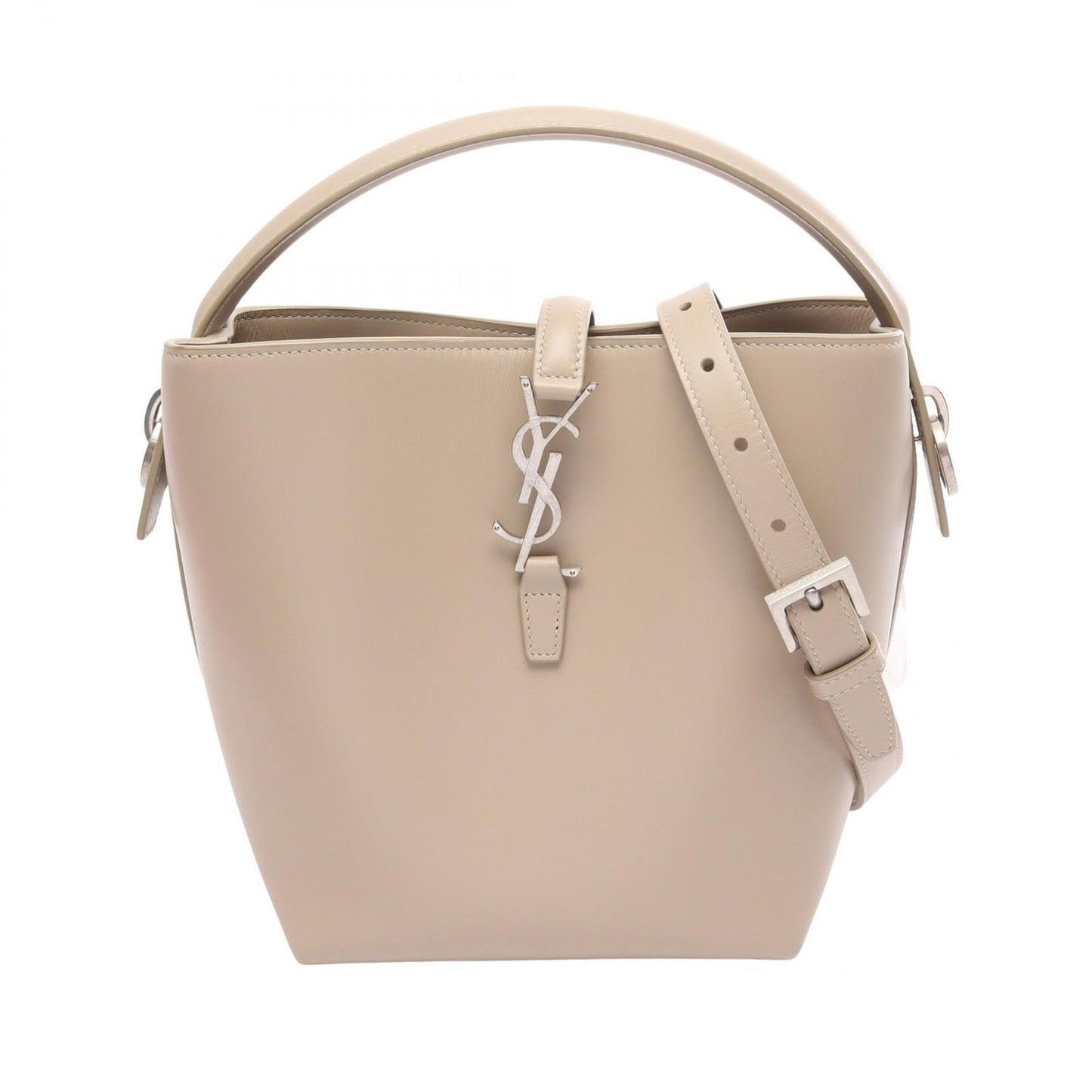 Saint Laurent Paris Handbag le 37 Small 2-Way Light Beige Leather