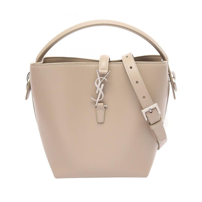 Saint Laurent Paris Handbag le 37 Small 2-Way Light Beige Leather