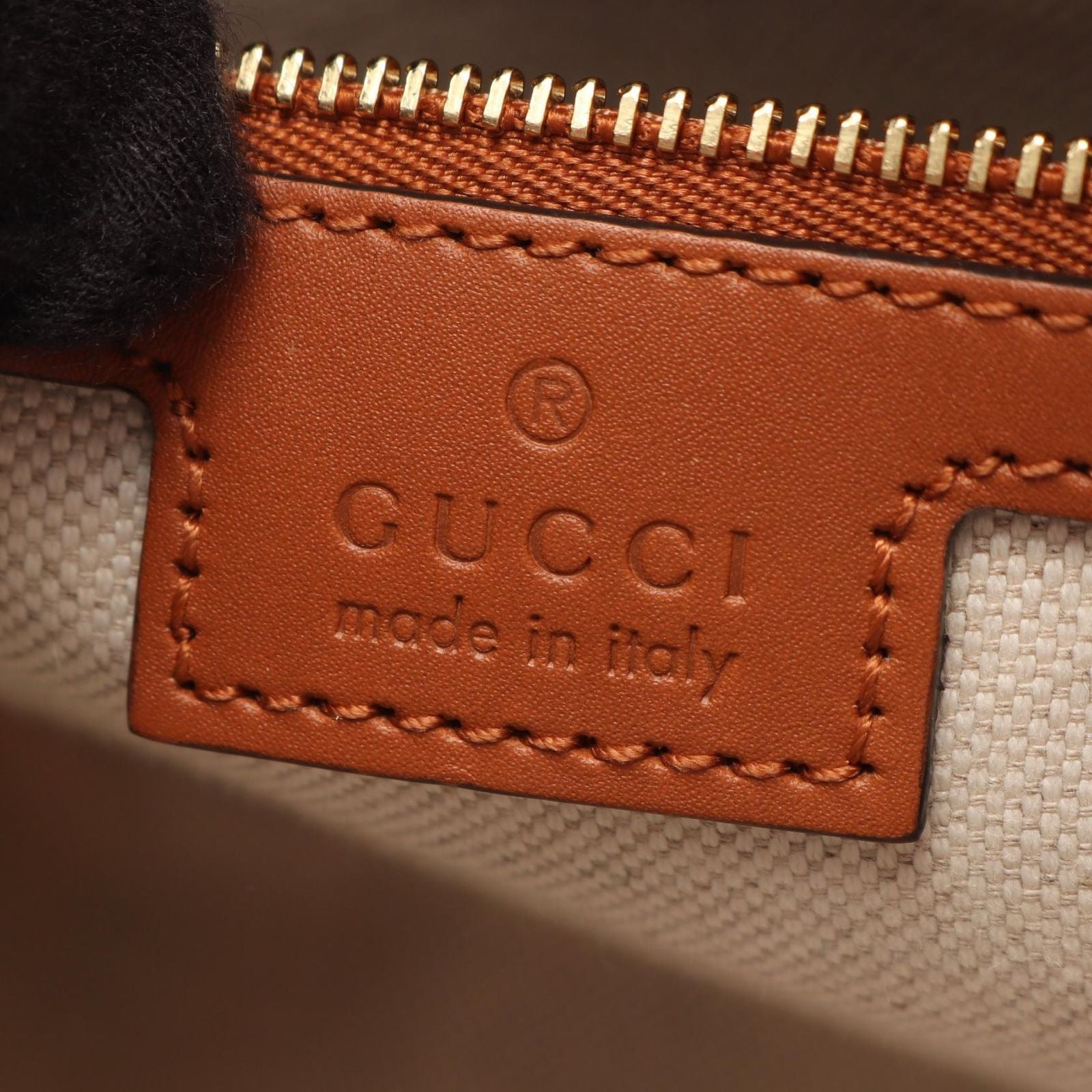 Gucci Tote Bag Interlocking G Mini 2-Way Natural Navy Brown Canvas Leather — view 4