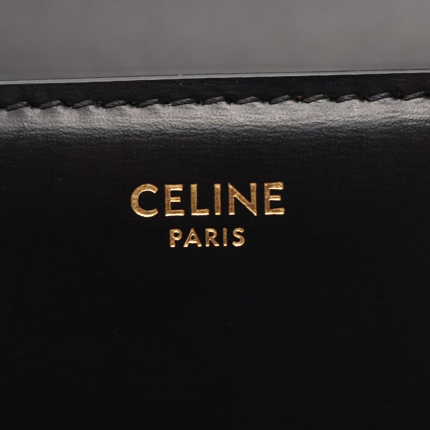 Celine Shoulder Bag Teen Triomphe Black Leather — view 4