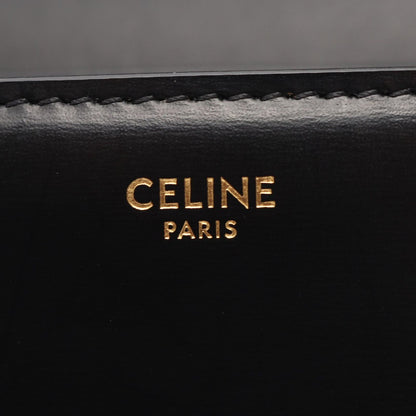 Celine Shoulder Bag Teen Triomphe Black Leather — view 4