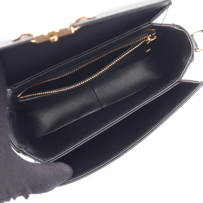 Celine Shoulder Bag Teen Triomphe Black Leather — view 3