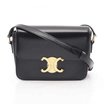 Celine Shoulder Bag Teen Triomphe Black Leather