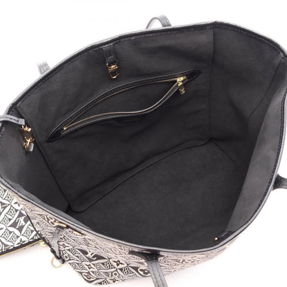 Louis Vuitton Tote Bag Neverfull MM Noir Canvas Leather — view 3
