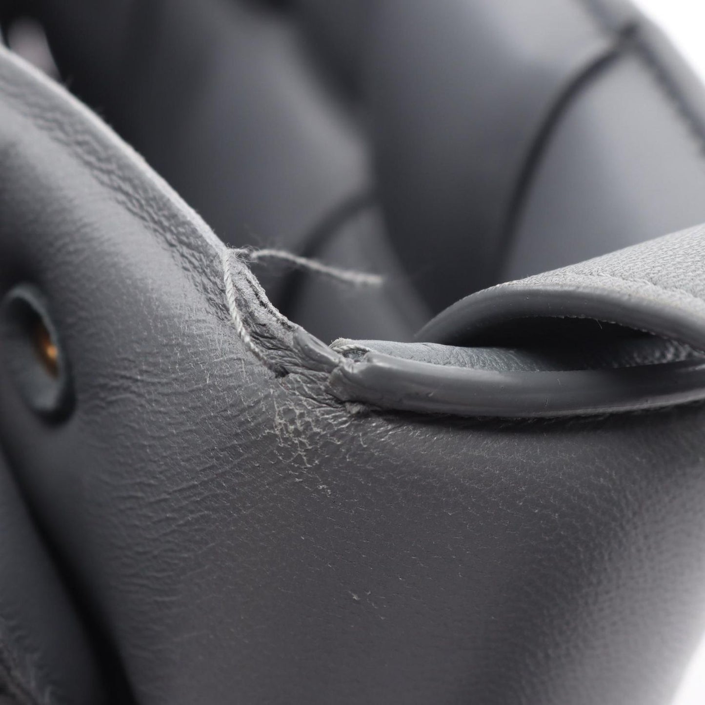 Bottega Veneta Shoulder Bag Padded Cassette Intrecciato Gray Leather Maxi — view 5