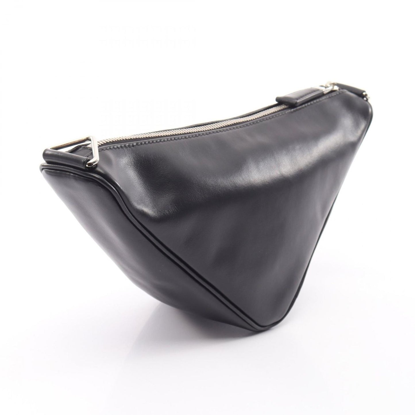 Prada Shoulder Bag Triangle Black Leather — view 2
