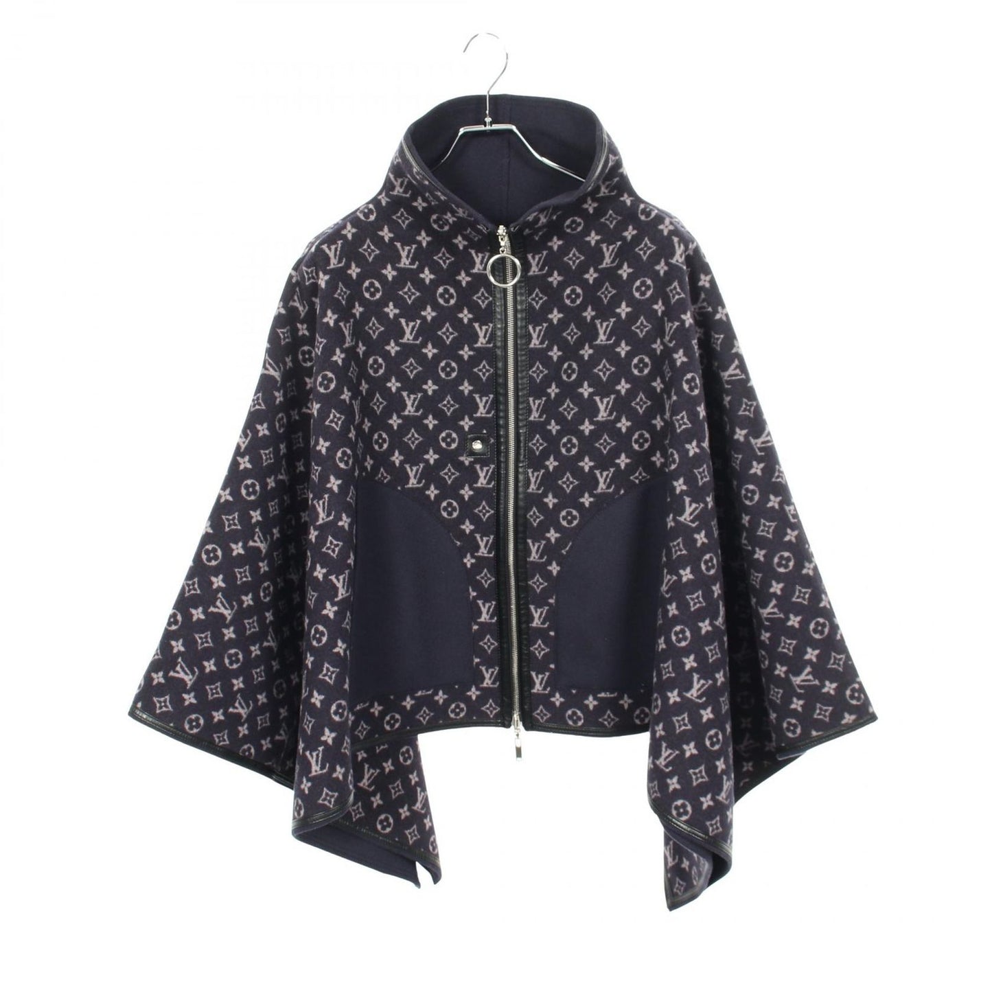Louis Vuitton Poncho Monogram All Over Print Reversible Coat Wool
