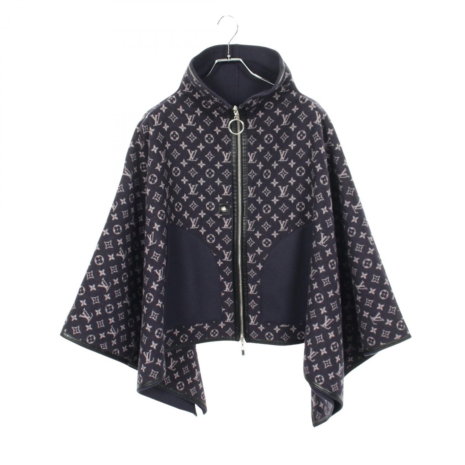Louis Vuitton Poncho Monogram All Over Print Reversible Coat Wool