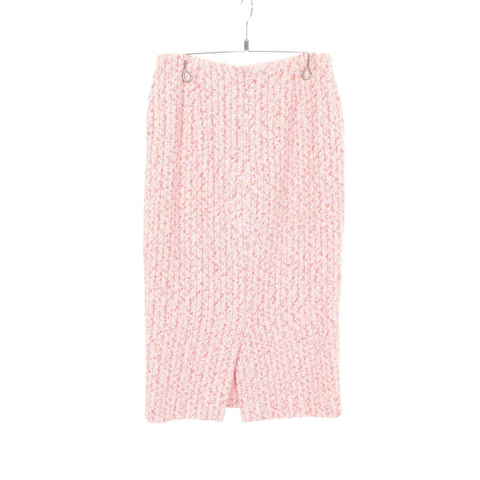 Chanel Skirt CC Logo Button Tweed Cotton — view 2