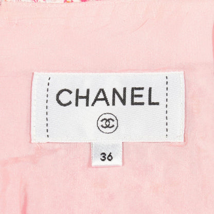 Chanel Skirt CC Logo Button Tweed Cotton — view 3
