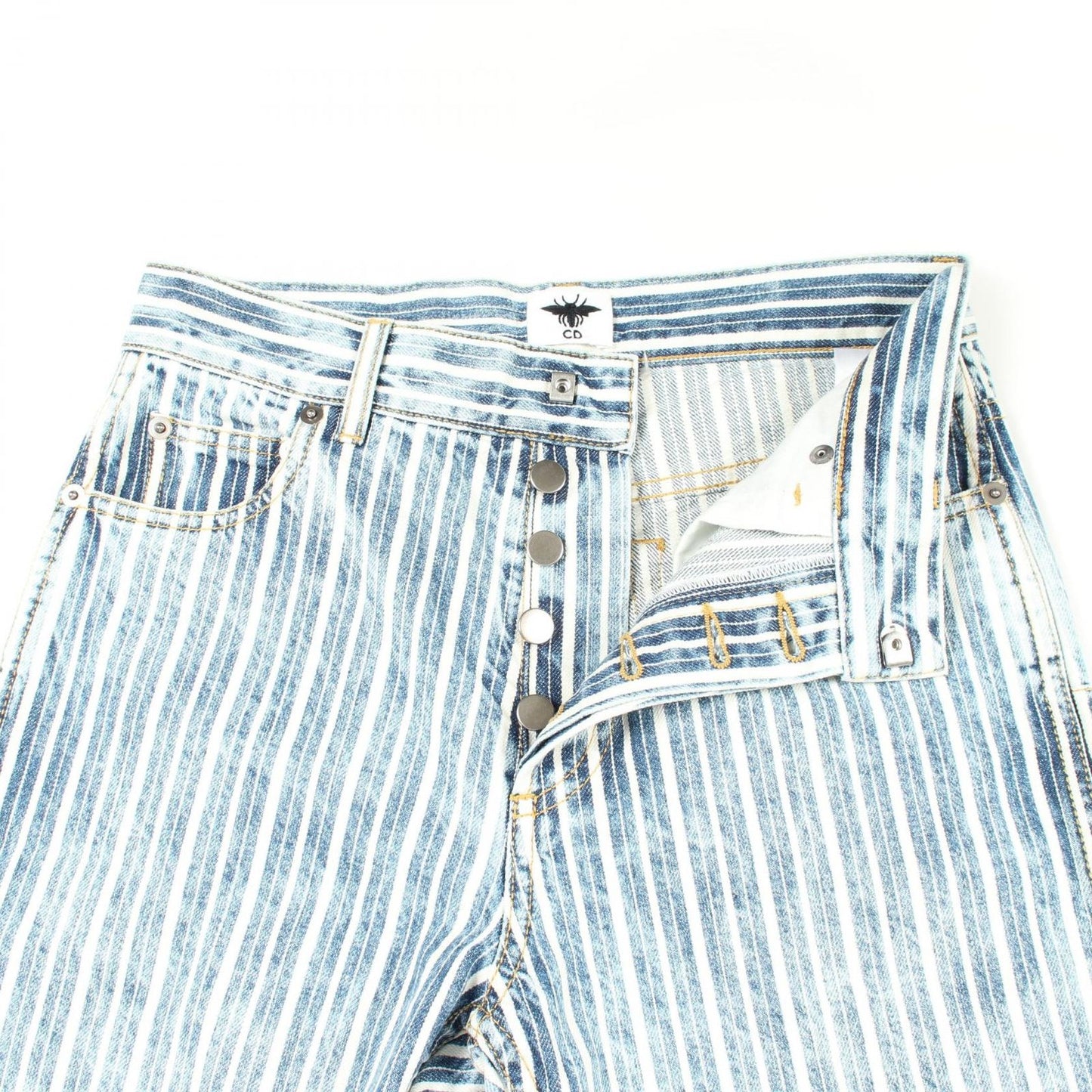 Dior Denim Pants Striped Cotton — view 5