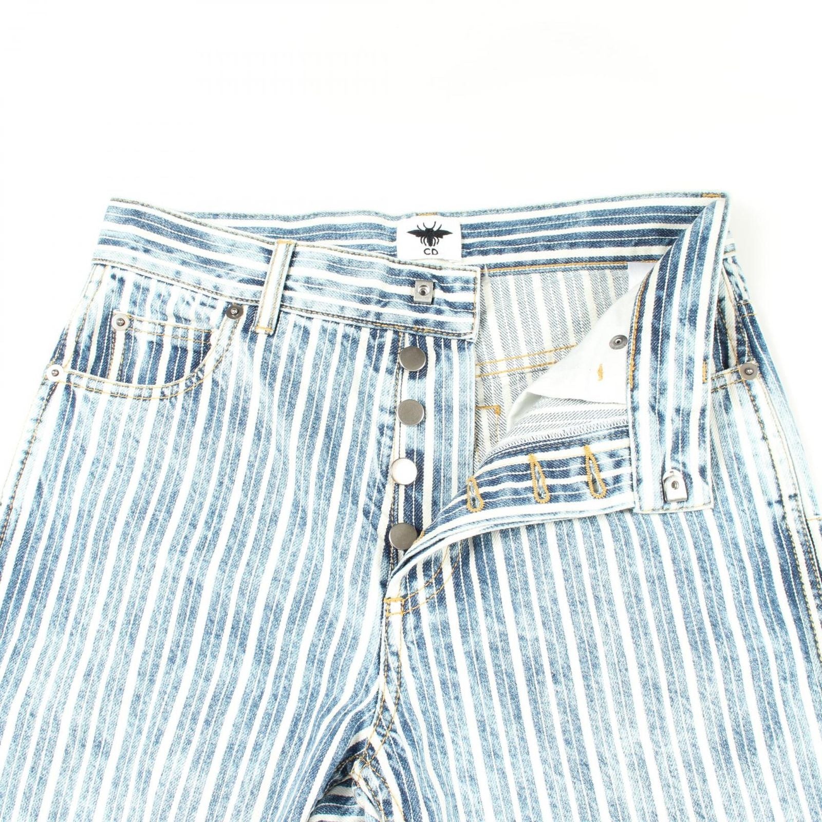 Dior Denim Pants Striped Cotton — view 5