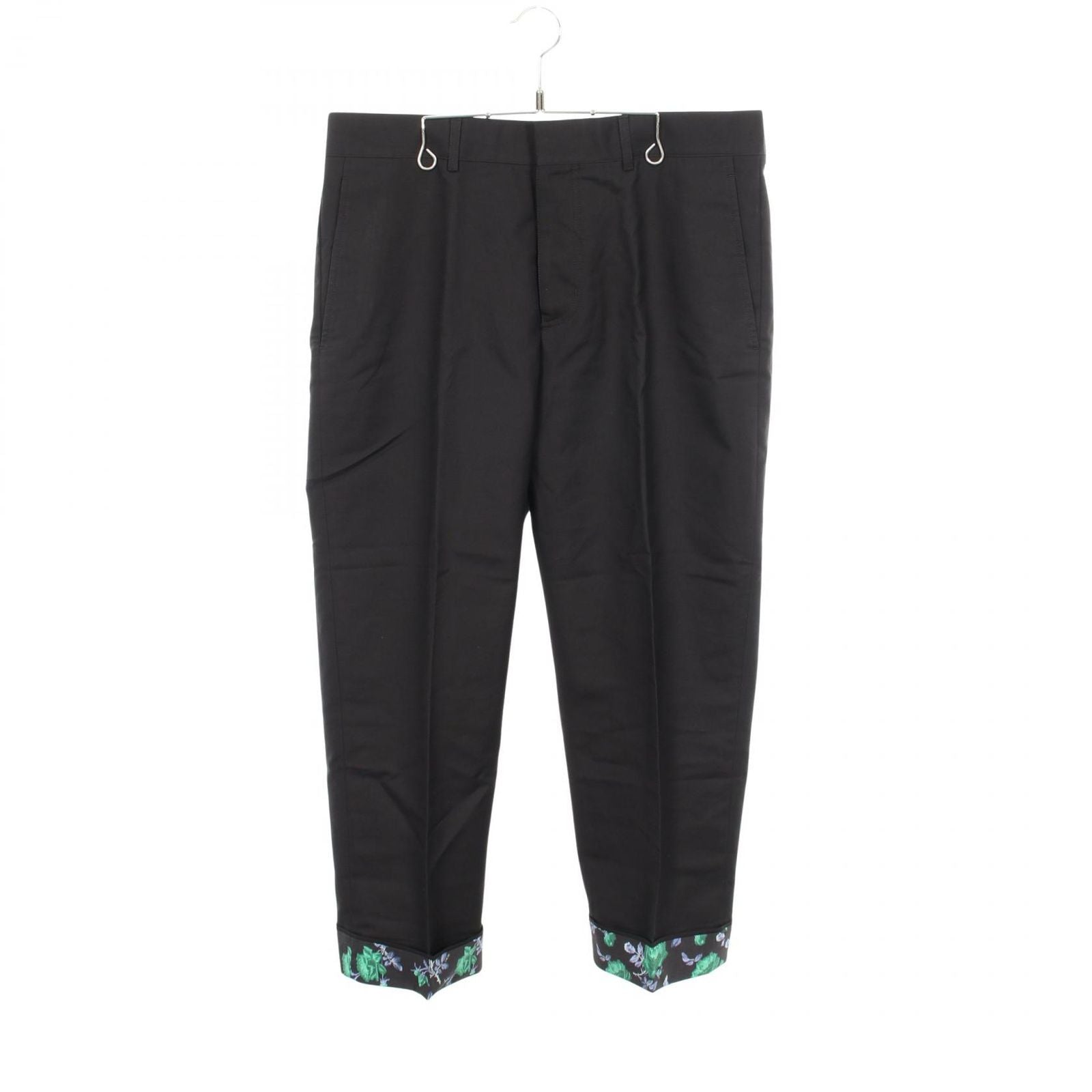 Dior Pants Floral Hem Pattern Cotton