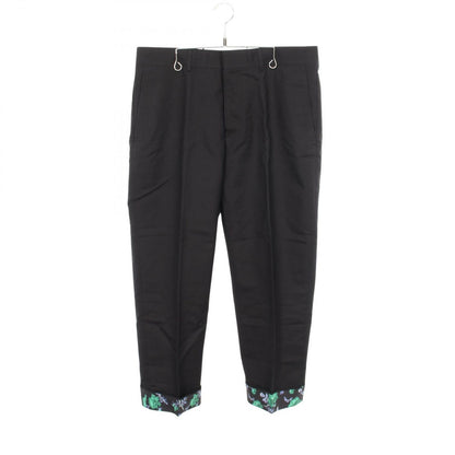 Dior Pants Floral Hem Pattern Cotton
