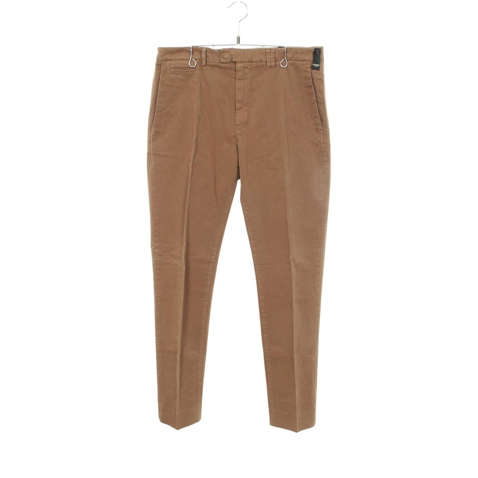 Fendi Pants Logo Embroidery Cotton