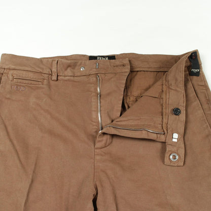 Fendi Pants Logo Embroidery Cotton — view 6