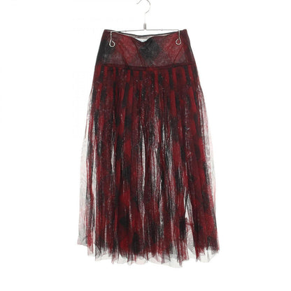 Dior Skirt Tulle Pleated Maxi Cotton