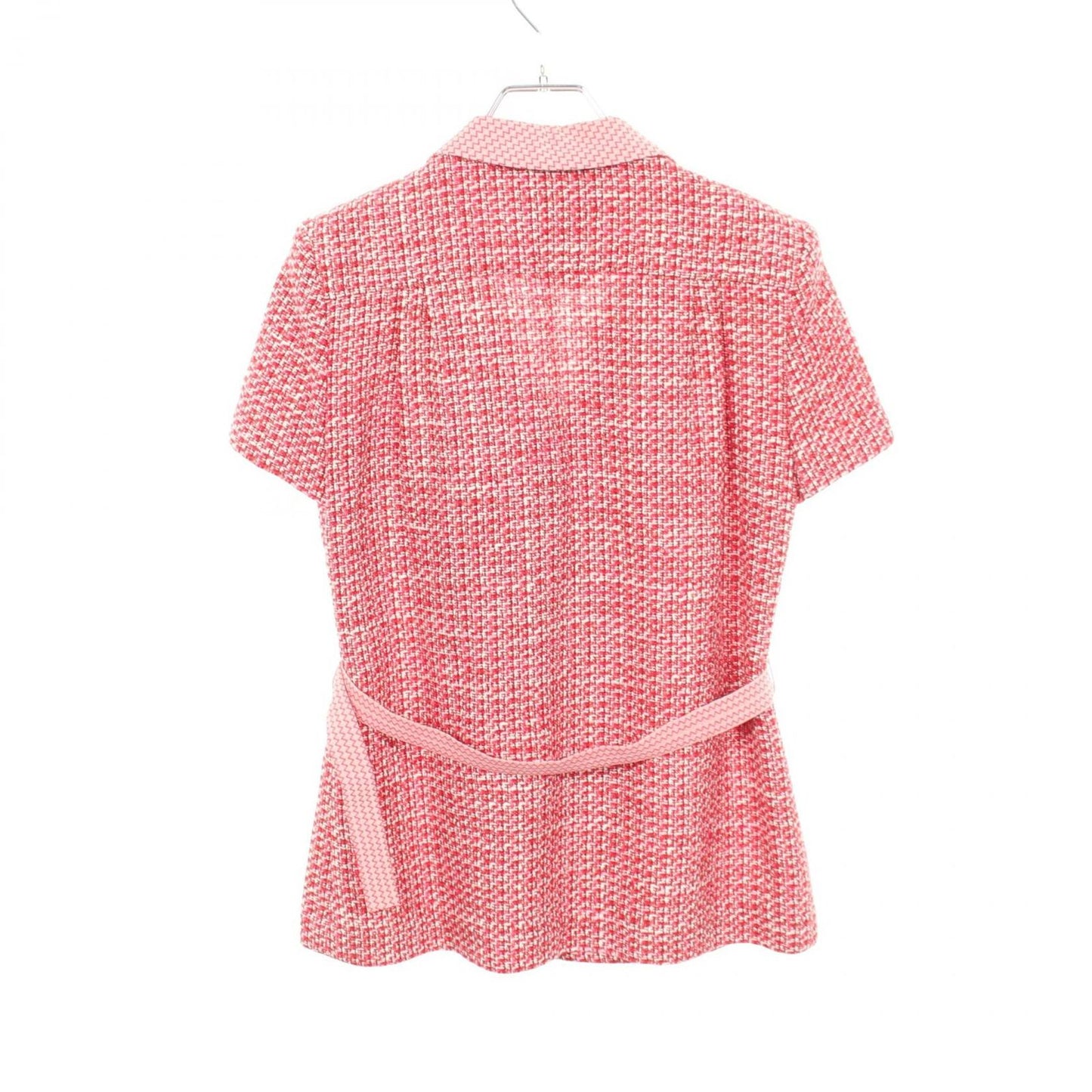 Chanel Coco Buttons Tweed Short Sleeve Wool Jacket — view 2