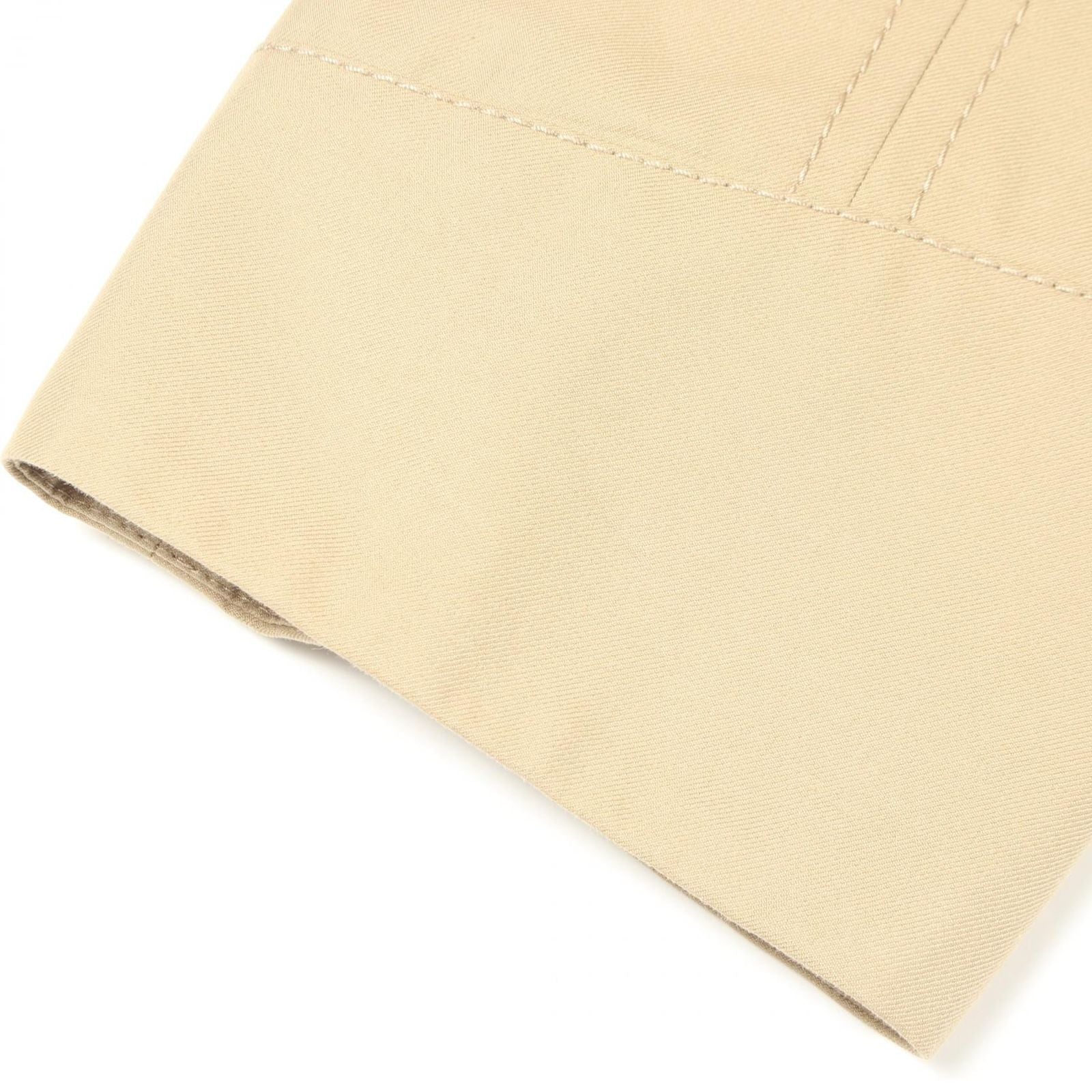 Loewe Trench Coat Anagram Double Breasted Beige Cotton Leather — view 8