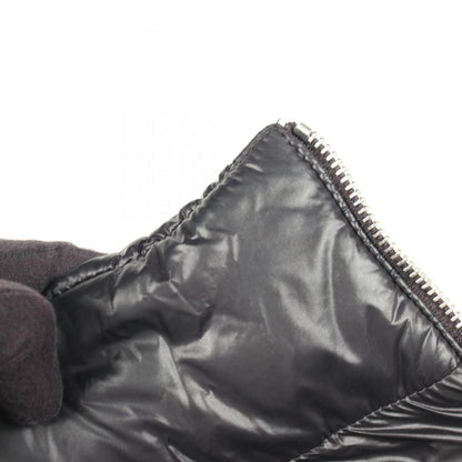 Prada Down Jacket Logo Print Hooded Black Nylon — view 8