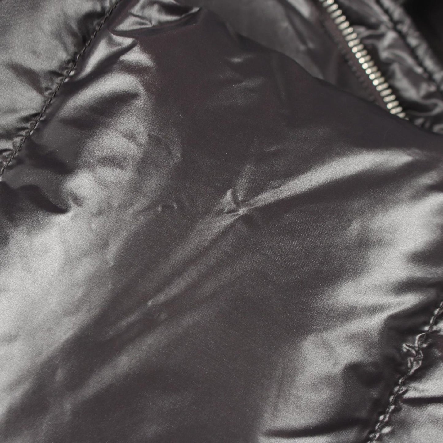 Prada Down Jacket Logo Print Hooded Black Nylon — view 6