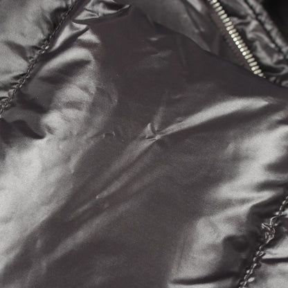 Prada Down Jacket Logo Print Hooded Black Nylon — view 6
