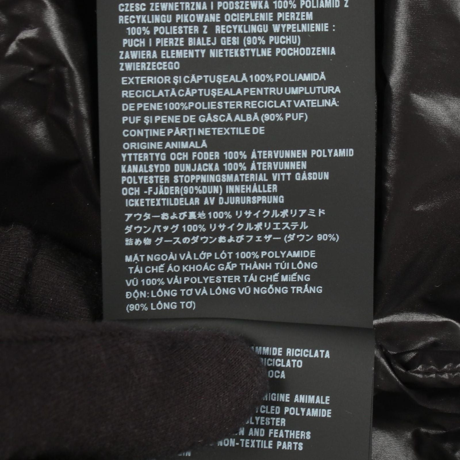 Prada Down Jacket Logo Print Hooded Black Nylon — view 5