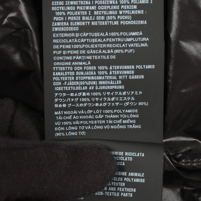 Prada Down Jacket Logo Print Hooded Black Nylon — view 5