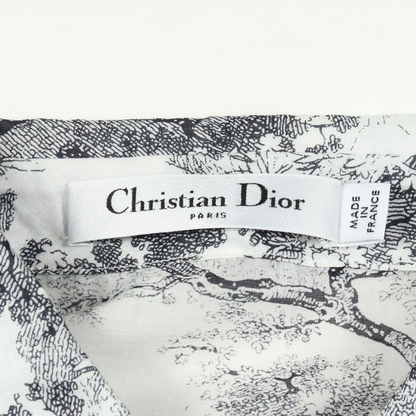 Dior Dress Toile de Jouy Short Sleeve Cotton — view 3