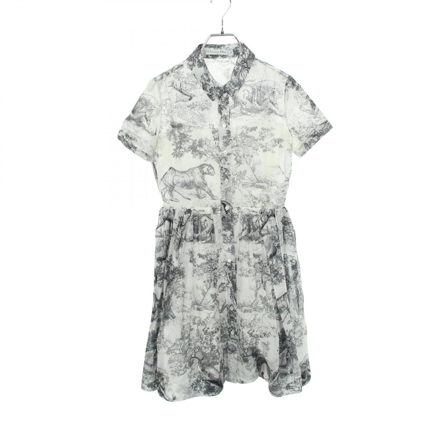 Dior Dress Toile de Jouy Short Sleeve Cotton