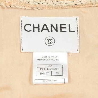 Chanel CC Logo Button Tweed Wool Coat — view 3