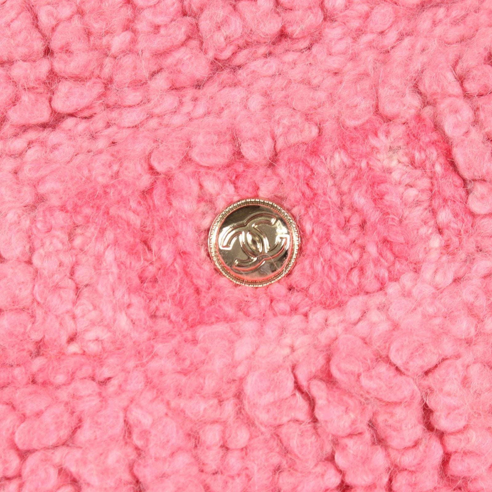 Chanel CC Logo Button Knit Wool Jacket — view 8