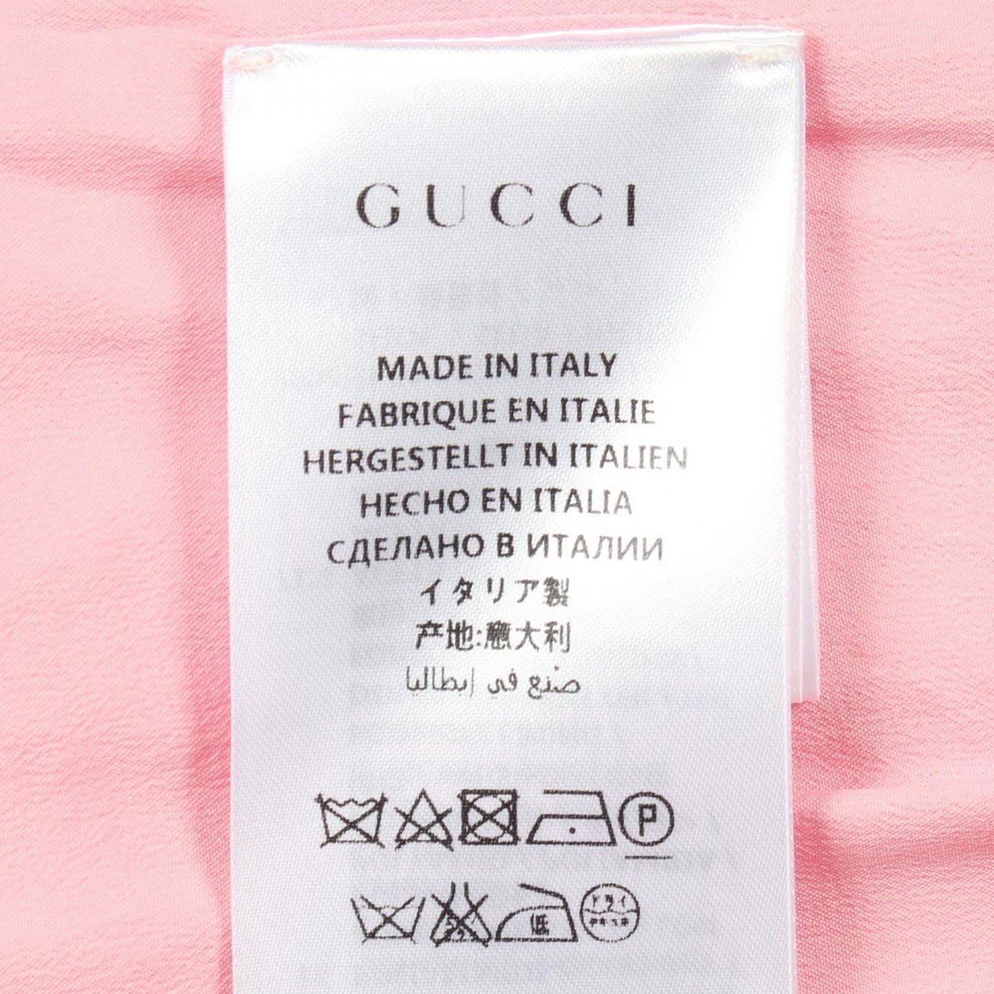 Gucci Dress Lace Floral Embroidery Pink Cotton — view 4