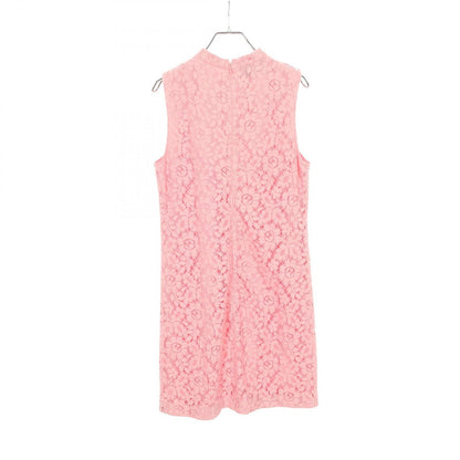 Gucci Dress Lace Floral Embroidery Pink Cotton — view 2