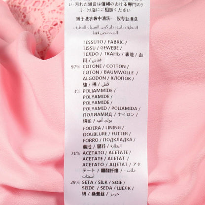 Gucci Dress Lace Floral Embroidery Pink Cotton — view 3